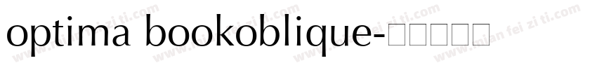 optima bookoblique字体转换